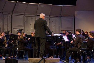 HSU's Concert Band plays for its director.